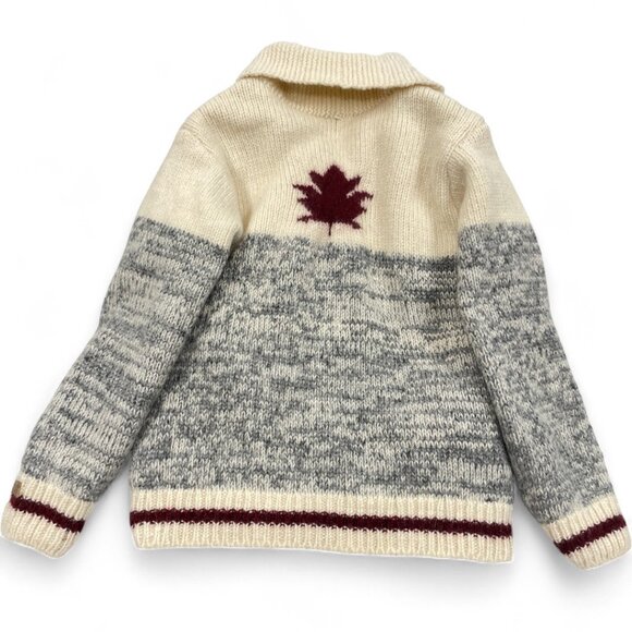 Ark Wool Cowichan Canada Curling Full Zip Lined Thick Sweater Jacket Women's M - Picture 3 of 9